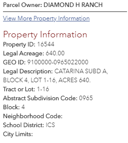 Property Information Card